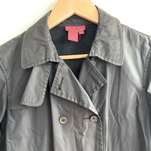 Classic black trench coat from BCBG, size medium